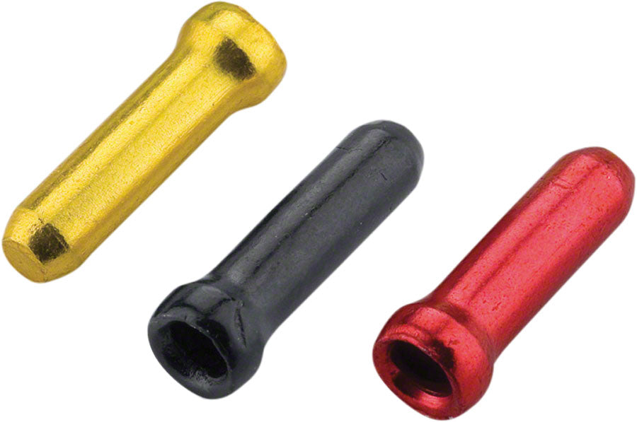 Jagwire Cable End Crimps - 1.8mm Gold/Black/Red Bag of 90-Goodwynn&#39;sGoodwynn&#39;s