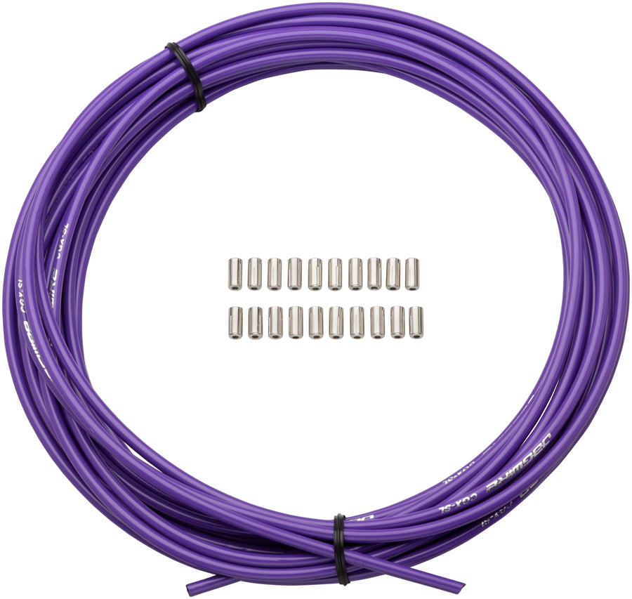 Jagwire 5mm Sport Brake Housing Slick-Lube Liner 10M Roll Purple Color Purple