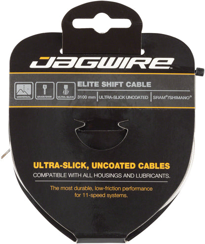 Jagwire Elite Ultra-Slick Shift Cable - 1.1 x 3100mm Polished Stainless Steel For SRAM/Shimano