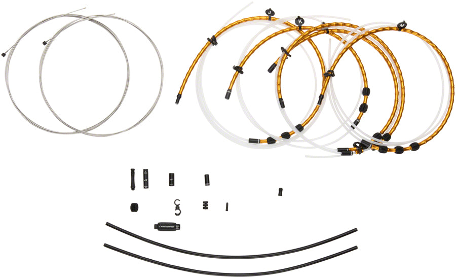 Jagwire 2x Elite Link Shift Cable Kit SRAM/Shimano Polished Ultra-Slick Cables Gold-Goodwynn&#39;sGoodwynn&#39;s