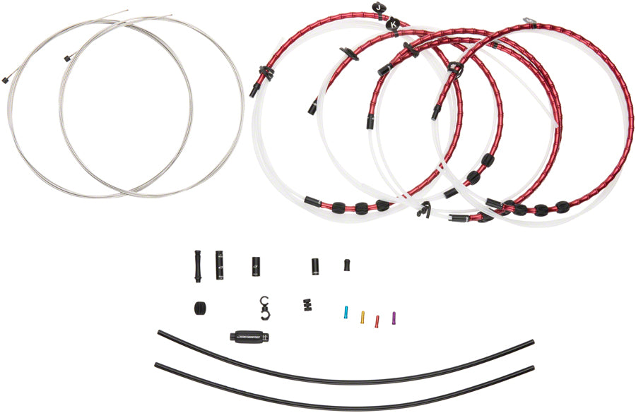 Jagwire 2x Elite Link Shift Cable Kit SRAM/Shimano Polished Ultra-Slick Cables Red-Goodwynn&#39;sGoodwynn&#39;s