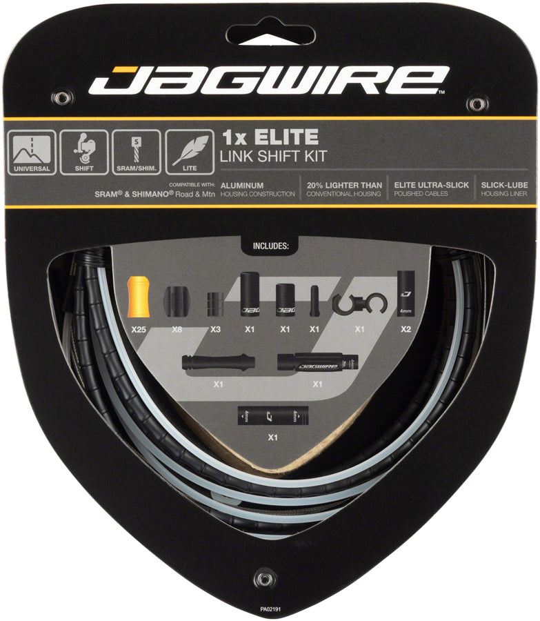 Jagwire 1x Elite Link Shift Cable Kit SRAM/Shimano Polished Ultra-Slick Cable BLK-Goodwynn&#39;sGoodwynn&#39;s