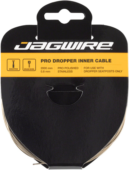 Jagwire Pro Dropper Inner Cable - 0.8 x 2000mm Polished Stainless Steel