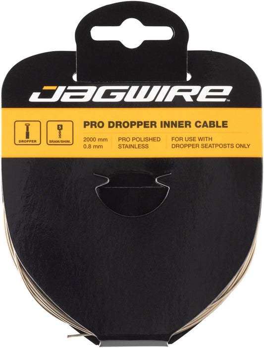 Jagwire Pro Dropper Inner Cable - 0.8 x 2000mm Polished Stainless Steel-Goodwynn's