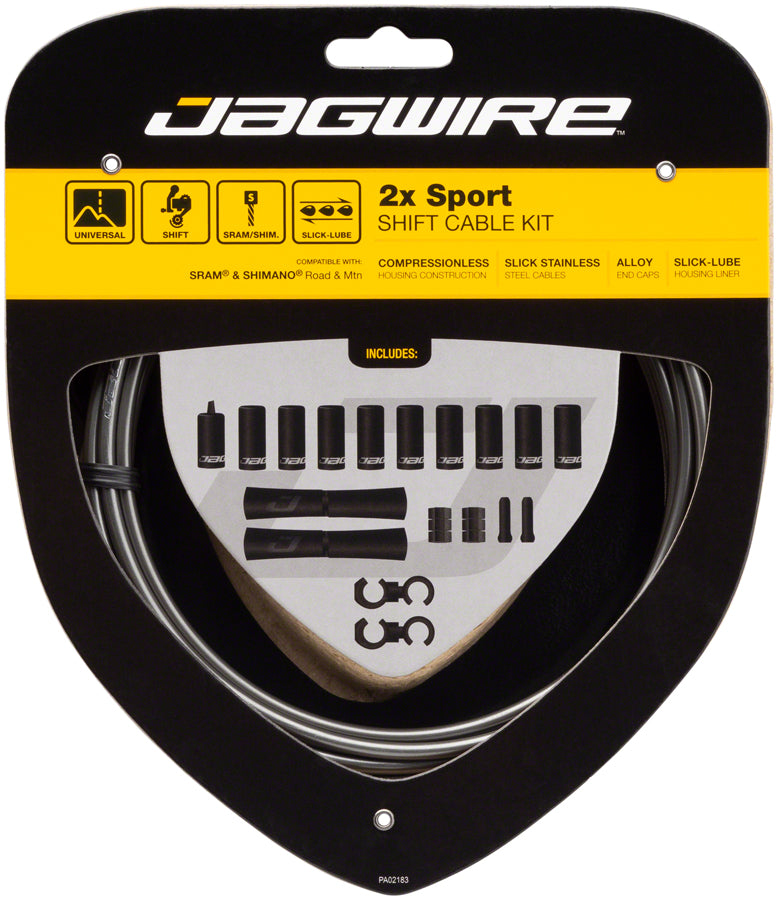 Jagwire 2x Sport Shift Cable Kit SRAM/Shimano Ice Gray-Goodwynn&#39;sGoodwynn&#39;s