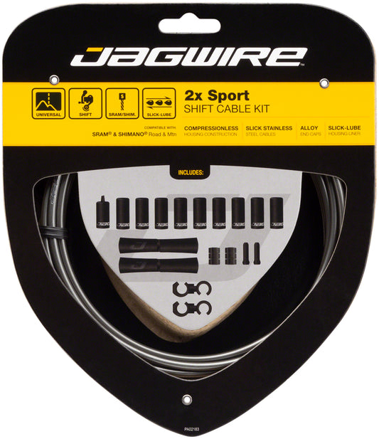 Jagwire 2x Sport Shift Cable Kit SRAM/Shimano Ice Gray-Goodwynn's