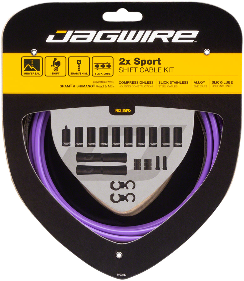 Jagwire 2x Sport Shift Cable Kit SRAM/Shimano Purple-Goodwynn&#39;sGoodwynn&#39;s