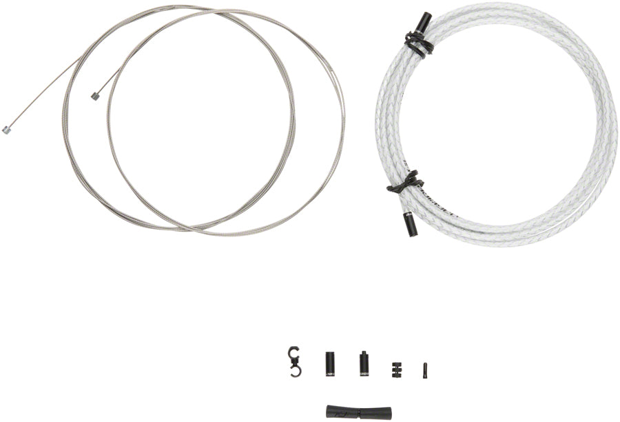 Jagwire 2x Sport Shift Cable Kit SRAM/Shimano Braided White-Goodwynn&#39;sGoodwynn&#39;s