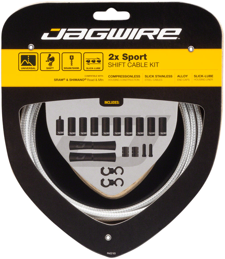 Jagwire 2x Sport Shift Cable Kit SRAM/Shimano Sterling Silver-Goodwynn&#39;sGoodwynn&#39;s