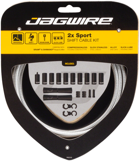 Jagwire 2x Sport Shift Cable Kit SRAM/Shimano Sterling Silver-Goodwynn's