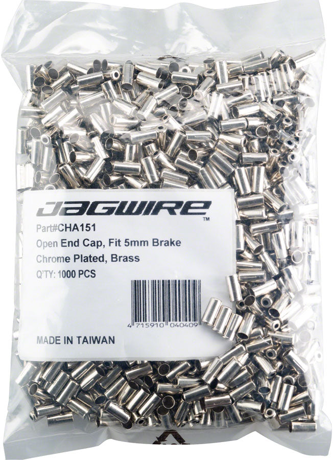 Jagwire 5mm Open Pre-Crimped End Caps Refill Bag of 1000 Chrome Plated-Goodwynn&#39;sGoodwynn&#39;s