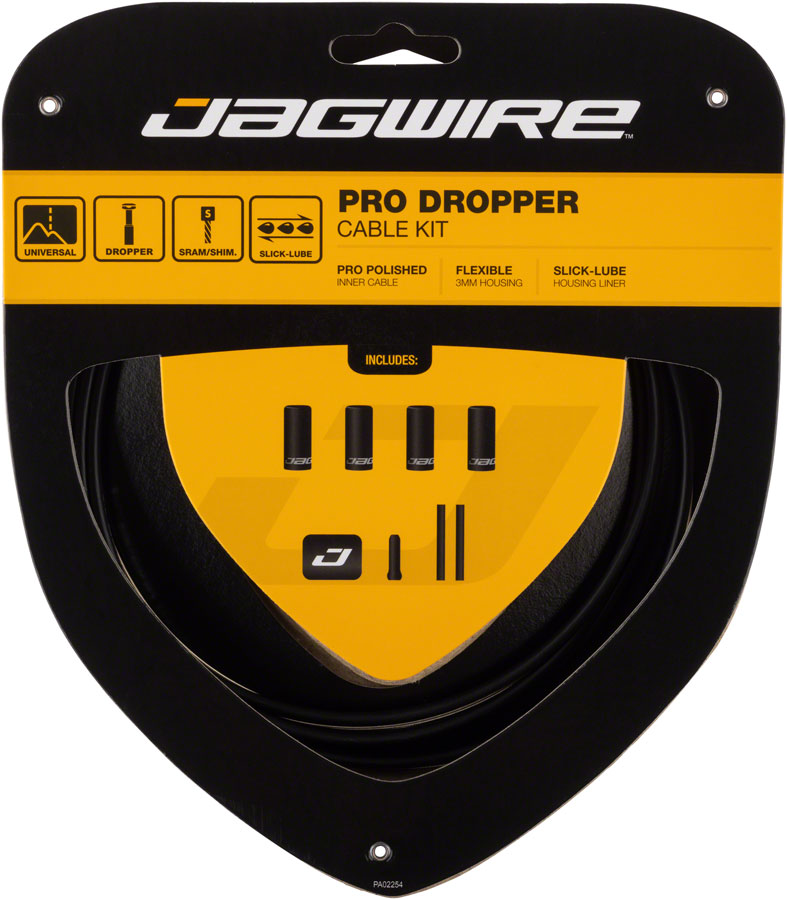 Jagwire Pro Dropper Cable Kit with 3mm Housing and Polished Cables Black-Goodwynn&#39;sGoodwynn&#39;s