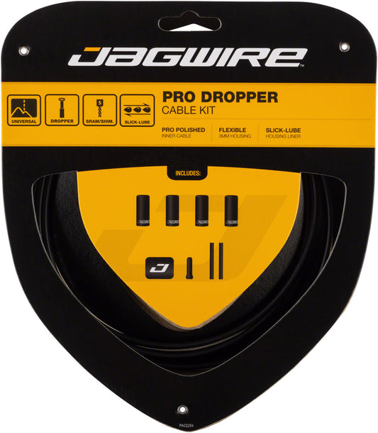 Jagwire Pro Dropper Cable Kit with 3mm Housing and Polished Cables Black-Goodwynn's