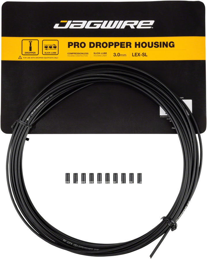 Jagwire 3mm Pro Dropper Housing - Slick-Lube Liner 10M Roll Black