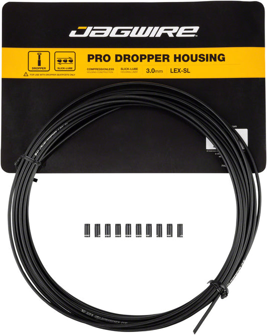 Jagwire 3mm Pro Dropper Housing - Slick-Lube Liner 10M Roll Black-Goodwynn's