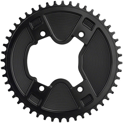 Wolf Tooth Aero 110 Asymmetric BCD Chainring - 50t 110 Asymmetric BCD 4-Bolt Drop-Stop ST For Shimano GRX 800 Series BLK