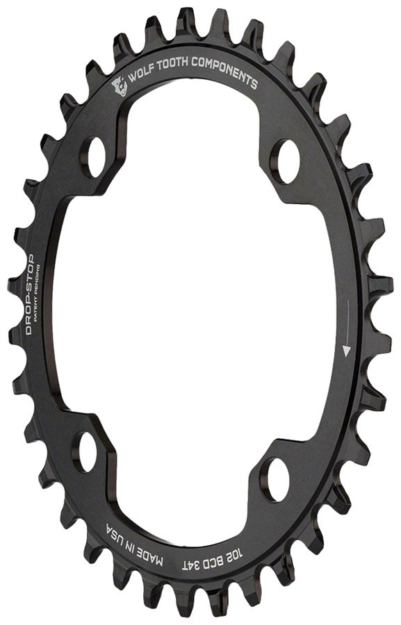 Wolf Tooth 102 BCD Chainring - 32t 102 BCD 4-Bolt Drop-Stop For Shimano XTR M960 Cranks BLK-Goodwynn&#39;sGoodwynn&#39;s