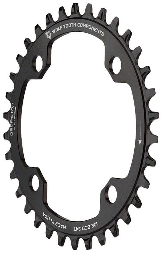 Wolf Tooth 102 BCD Chainring - 32t 102 BCD 4-Bolt Drop-Stop For Shimano XTR M960 Cranks BLK-Goodwynn's