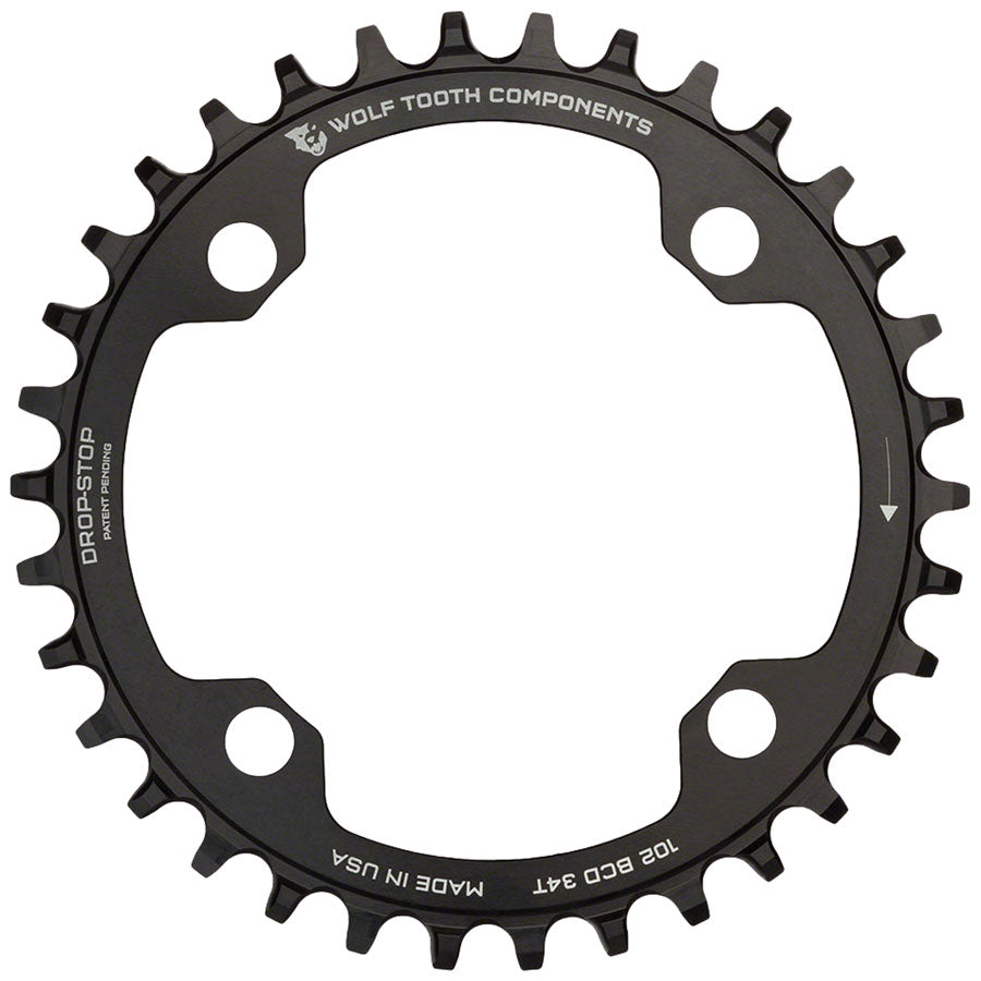 Wolf Tooth 102 BCD Chainring - 32t 102 BCD 4-Bolt Drop-Stop For Shimano XTR M960 Cranks BLK