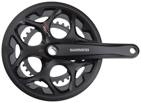 Shimano Tourney FC-A070 Crankset - 170mm 7/8-Speed 50/34t Riveted Square Taper JIS Spindle Interface BLK With Chainguard-Goodwynn's