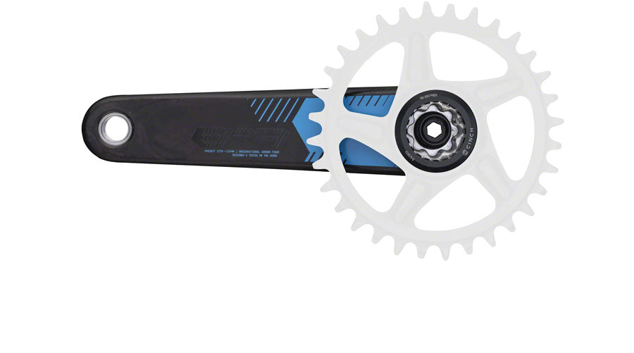 RaceFace ERA Crankset - 165mm Direct Mount 136mm Spindle CINCH Interface Carbon Blue