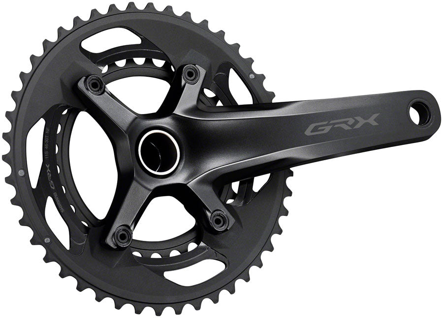 Shimano GRX FC-RX600-11 Crankset - 165mm 11-Speed 46/30t 110/80 BCD Hollowtech II Spindle Interface BLK-Goodwynn&#39;sGoodwynn&#39;s