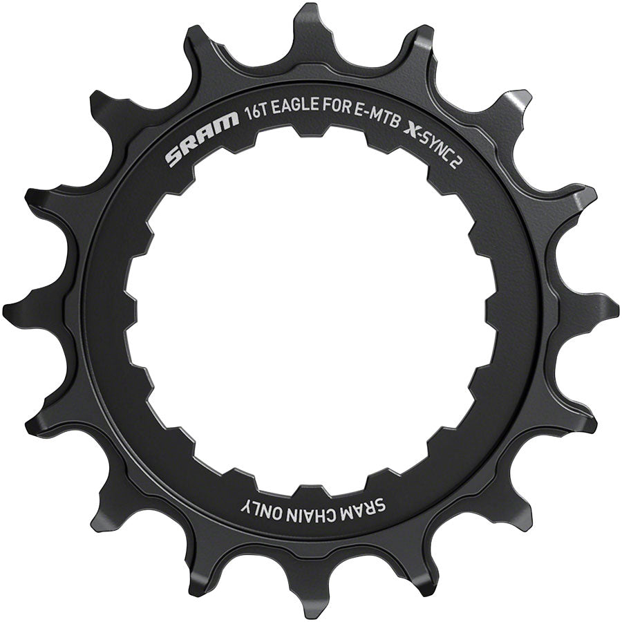 SRAM 16t Bosch Direct Mount 11/12-Speed X-Sync2 Eagle Chainring Black-Goodwynn&#39;sGoodwynn&#39;s