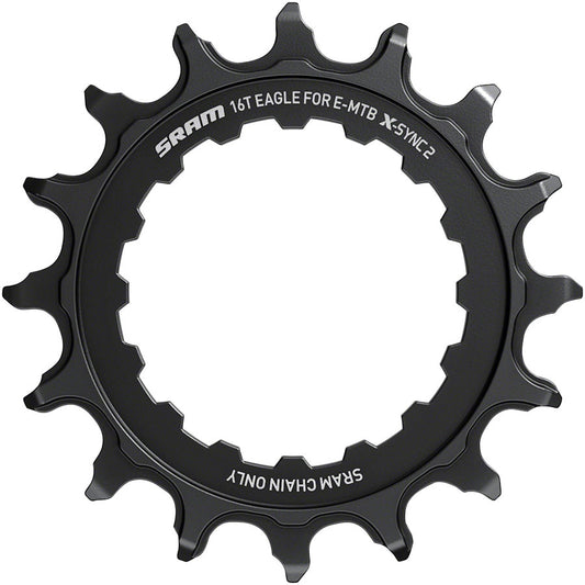 SRAM 16t Bosch Direct Mount 11/12-Speed X-Sync2 Eagle Chainring Black-Goodwynn's