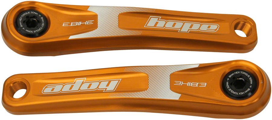 Hope Ebike Crank Arm Set - 155mm ISIS Standard Offset Orange