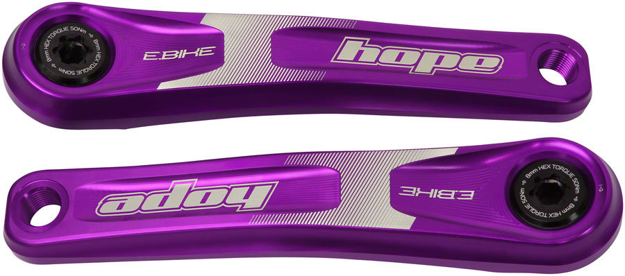 Hope Ebike Crank Arm Set - 155mm ISIS Standard Offset Purple