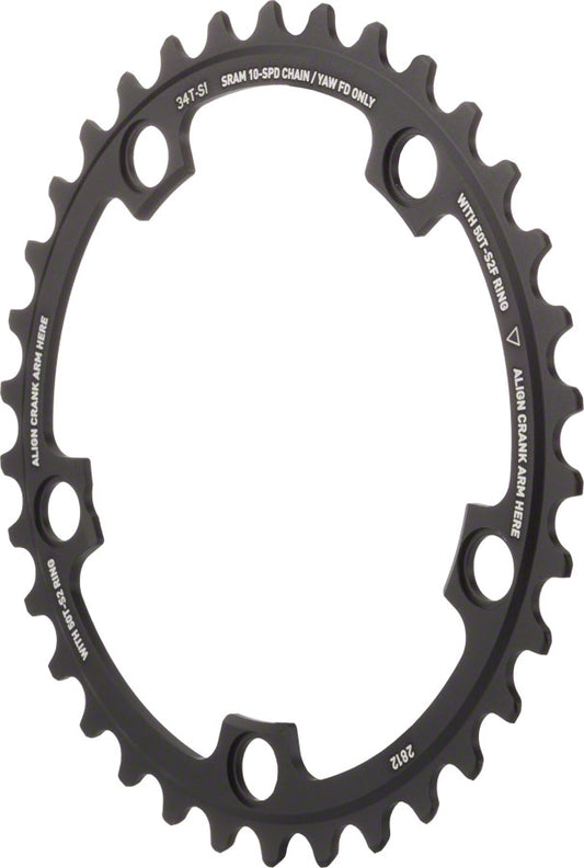 SRAM Red Yaw 34T 10-Speed 110mm Chainring Use with 50T-Goodwynn's