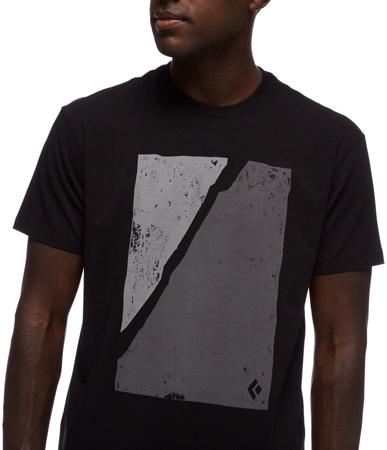 Black Diamond Block Print Mountain Tee - Black Mens Small