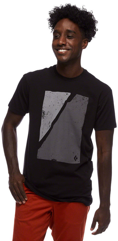 Black Diamond Block Print Mountain Tee - Black Mens Small