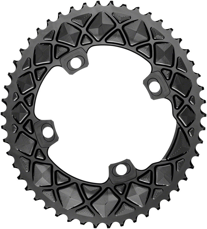 Absolute Black FSA ABS Oval Chainrings 4&5x110BCD 53T - Black-Goodwynn&#39;sGoodwynn&#39;s