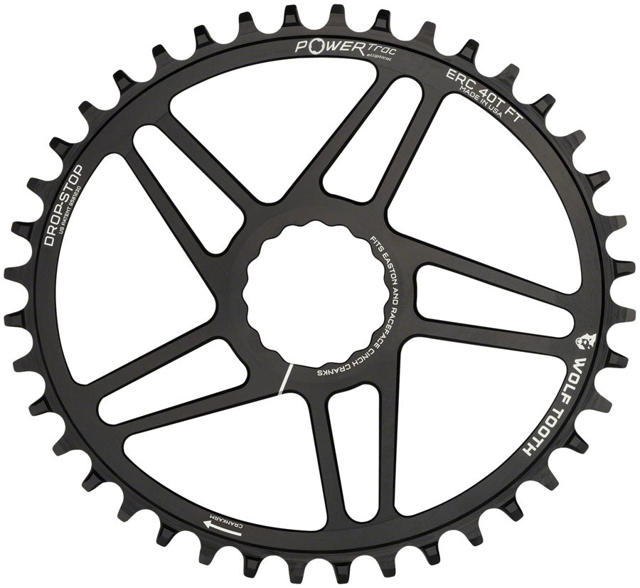 Wolf Tooth Elliptical Direct Mount Chainring - 38t RaceFace/Easton CINCH Direct Mount 3mm Offset Drop-Stop Flattop Compatible BLK-Goodwynn&#39;sGoodwynn&#39;s