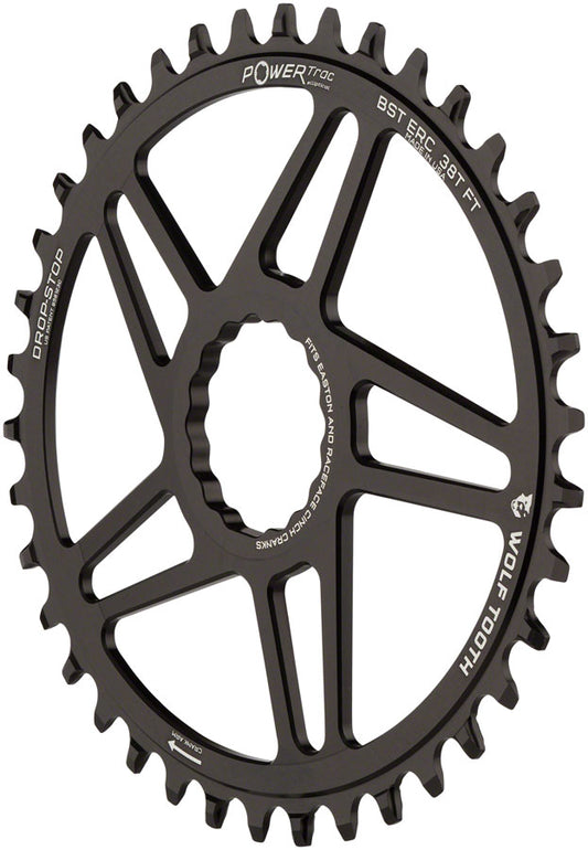 Wolf Tooth Elliptical Direct Mount Chainring - 38t RaceFace/Easton CINCH Direct Mount 3mm Offset Drop-Stop Flattop Compatible BLK-Goodwynn's