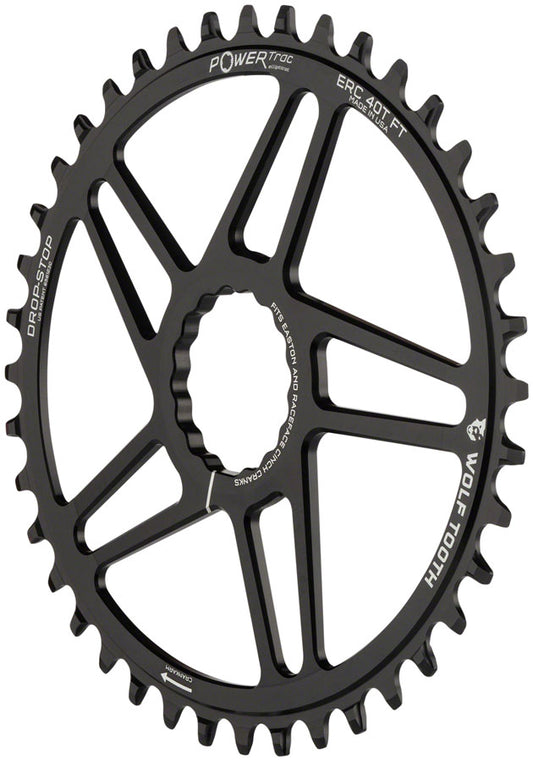 Wolf Tooth Elliptical Direct Mount Chainring - 40t RaceFace/Easton CINCH Direct Mount 3mm Offset Drop-Stop Flattop Compatible BLK-Goodwynn's