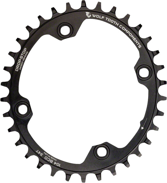 Wolf Tooth Elliptical 104 BCD Chainring - 32t 104 BCD 4-Bolt Drop-Stop A BLK-Goodwynn's