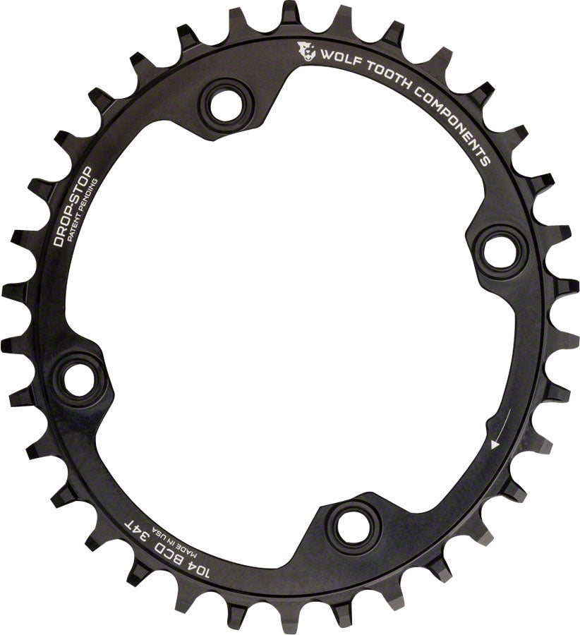 Wolf Tooth Elliptical 104 BCD Chainring - 36t 104 BCD 4-Bolt Drop-Stop A BLK-Goodwynn&#39;sGoodwynn&#39;s