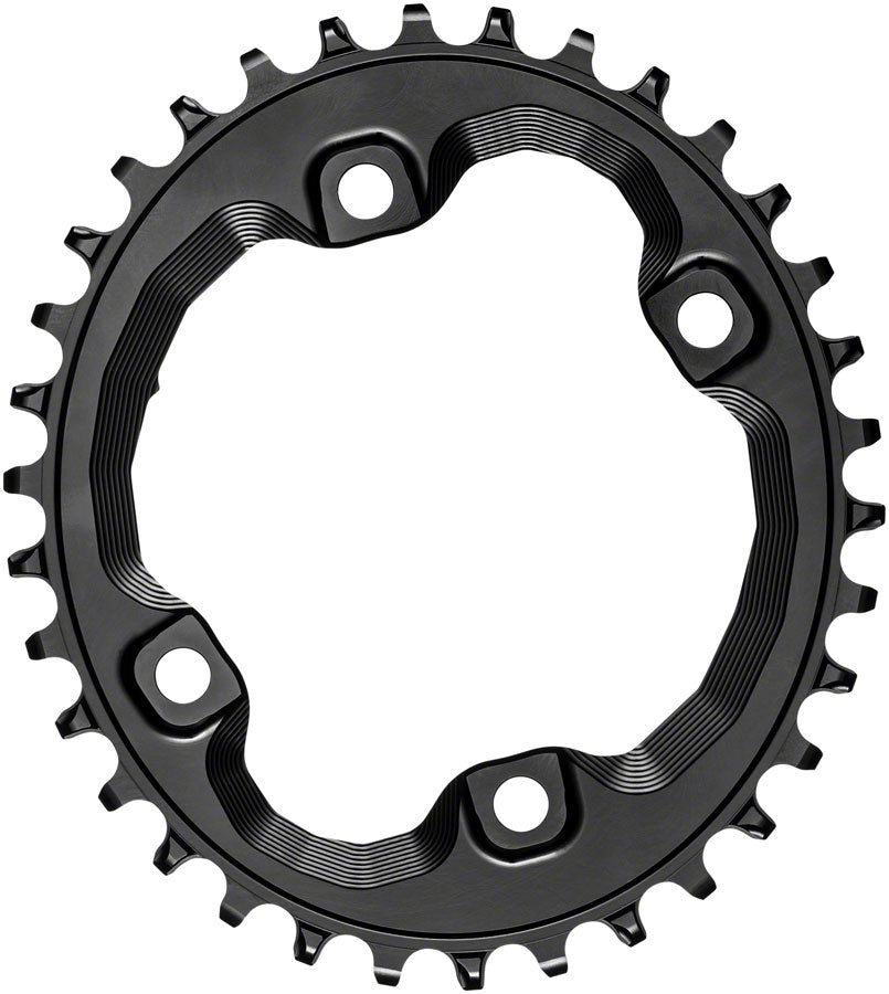 absoluteBLACK Oval 96 BCD Chainring Shimano XT M8000 - 34t 96 Shimano Asymmetric BCD 4-Bolt Narrow-Wide BLK