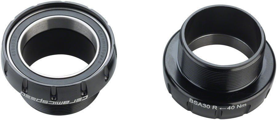 CeramicSpeed BSA30 Bottom Bracket - BSA Thread 30mm Spindle Black