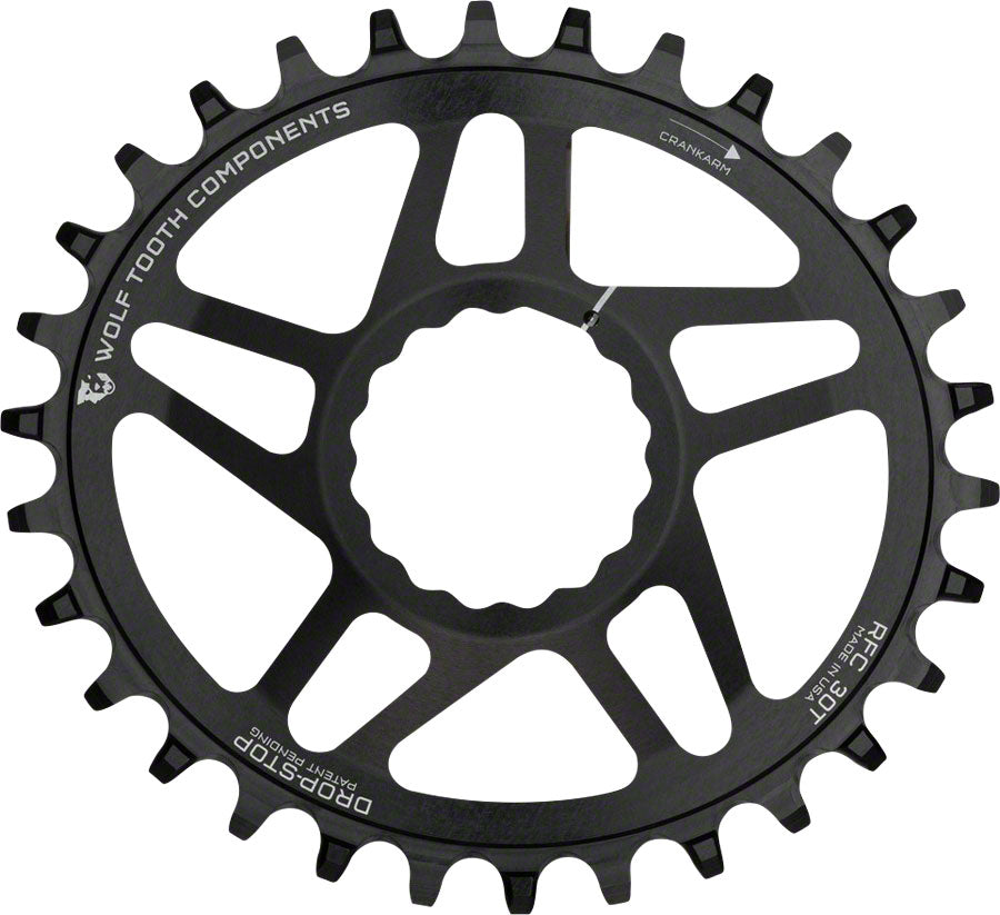 Wolf Tooth Elliptical Direct Mount Chainring - 34t RaceFace/Easton CINCH Direct Mount Drop-Stop A For Boost Cranks 3mm Offset BLK-Goodwynn&#39;sGoodwynn&#39;s