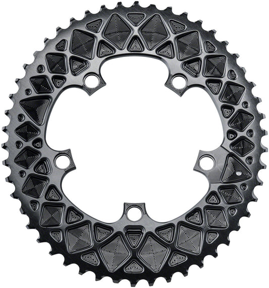 Absolute Black Premium Oval Road Ring SRAM Hidden-Bolt 5x110BCD- 50T-Goodwynn's