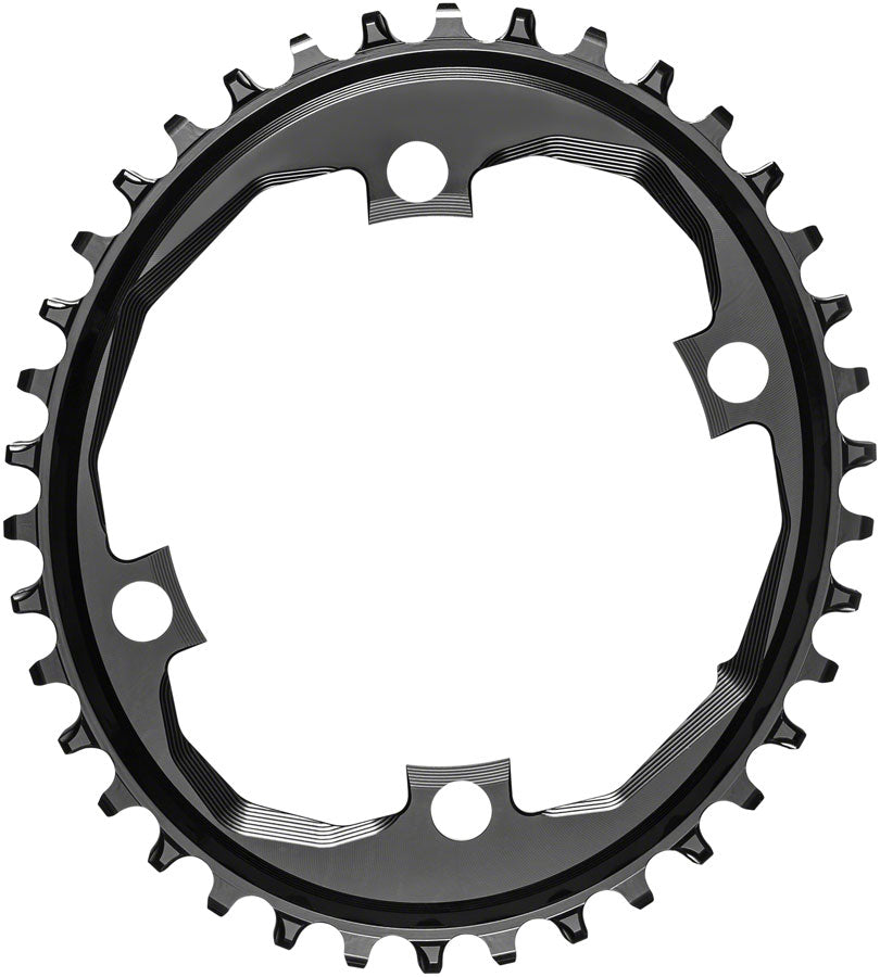 absoluteBLACK Oval 110 BCD SRAM Apex Chainring SRAM Apex 1 - 38t 110 SRAM Asymmetric BCD 4-Bolt Narrow-Wide BLK