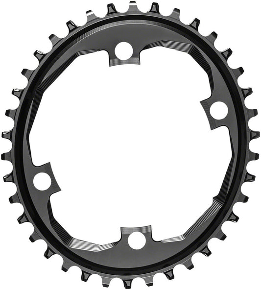 absoluteBLACK Oval 110 BCD SRAM Apex Chainring SRAM Apex 1 - 38t 110 SRAM Asymmetric BCD 4-Bolt Narrow-Wide BLK-Goodwynn's