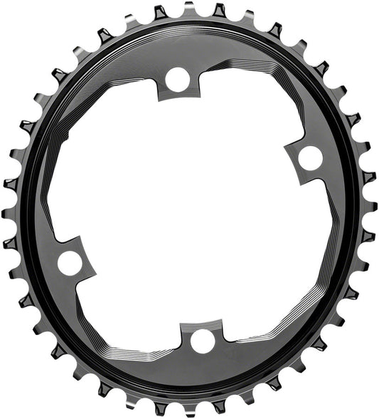 Absolute Black Oval Traction Chainring 4x110mm Apex1 40T - Black-Goodwynn's