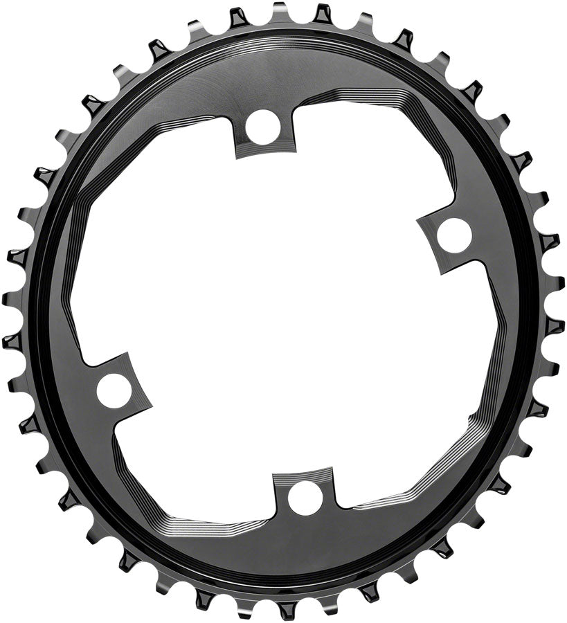 Absolute Black Oval Traction Chainring 4x110mm Apex1 42T - Black-Goodwynn&#39;sGoodwynn&#39;s