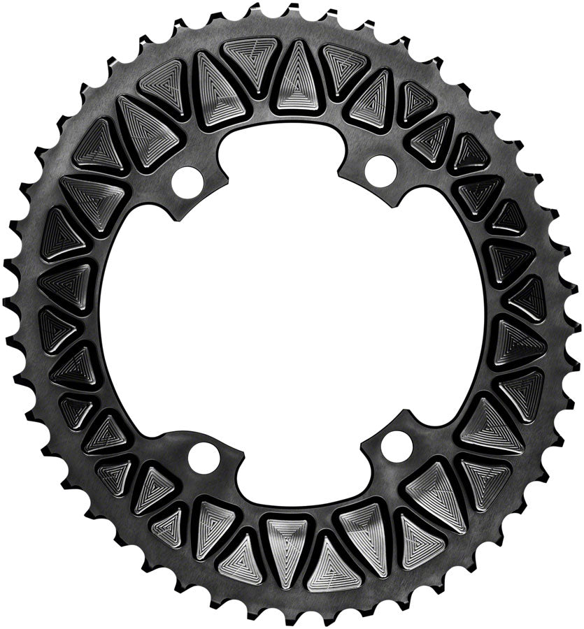 absoluteBLACK Premium Sub-Compact Oval 110 BCD Road Outer Chainring - 48t 110 Shimano Asymmetric BCD 4-Bolt BLK-Goodwynn&#39;sGoodwynn&#39;s