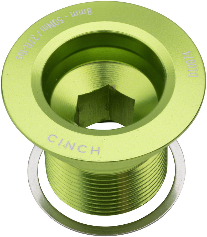 RaceFace CINCH Crank Bolt with Washer - NDS M18 Gloss Green-Goodwynn&#39;sGoodwynn&#39;s