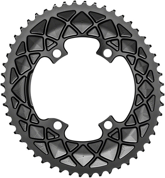 absoluteBLACK Premium Oval 110 BCD Road Outer Chainring Shimano Dura-Ace 9100 - 50t 110 Shimano Asymmetric BCD 4-Bolt BLK-Goodwynn's